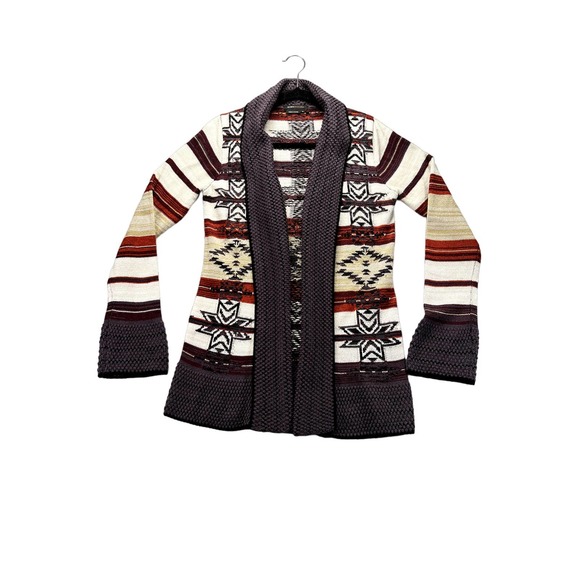 BCBG MAXAZARIA Acrylic womans long sleeve open shrug multicolored size medium - Picture 1 of 8